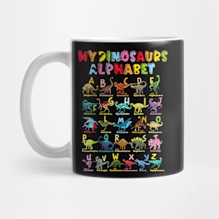 Dinosaurs Alphabet A-Z ABC Dino Identification Mug